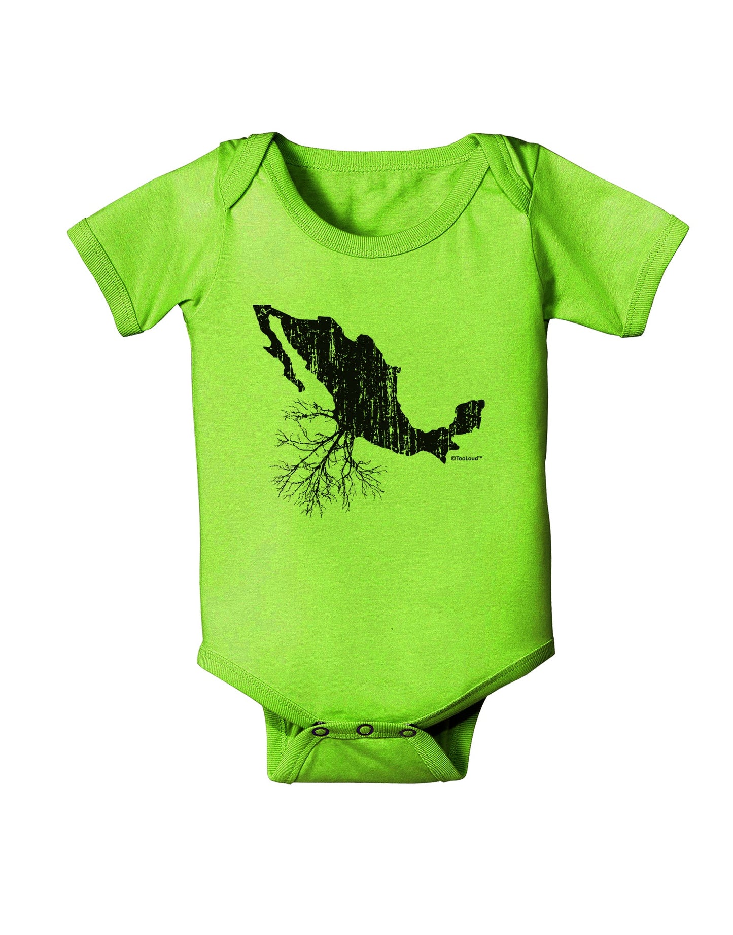 Mexican Roots Design - Distressed Baby Romper Bodysuit by TooLoud-Baby Romper-TooLoud-Lime-Green-06-Months-Davson Sales