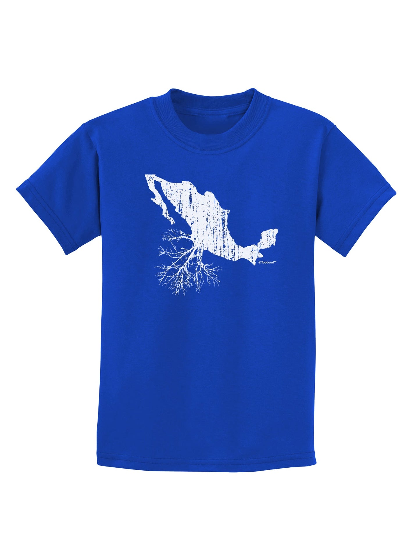 Mexican Roots Design - Distressed Childrens Dark T-Shirt by TooLoud-Childrens T-Shirt-TooLoud-Royal-Blue-X-Small-Davson Sales