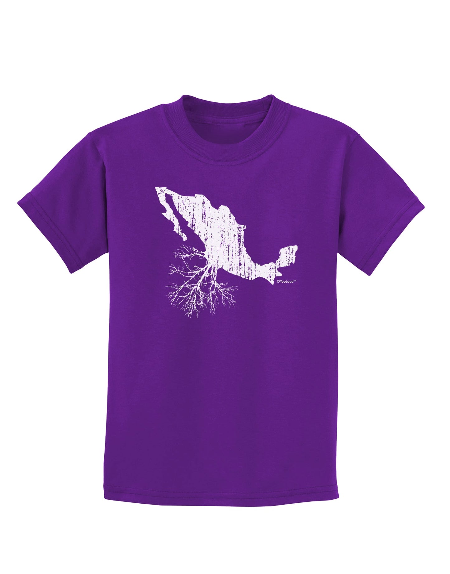 Mexican Roots Design - Distressed Childrens Dark T-Shirt by TooLoud-Childrens T-Shirt-TooLoud-Purple-X-Small-Davson Sales