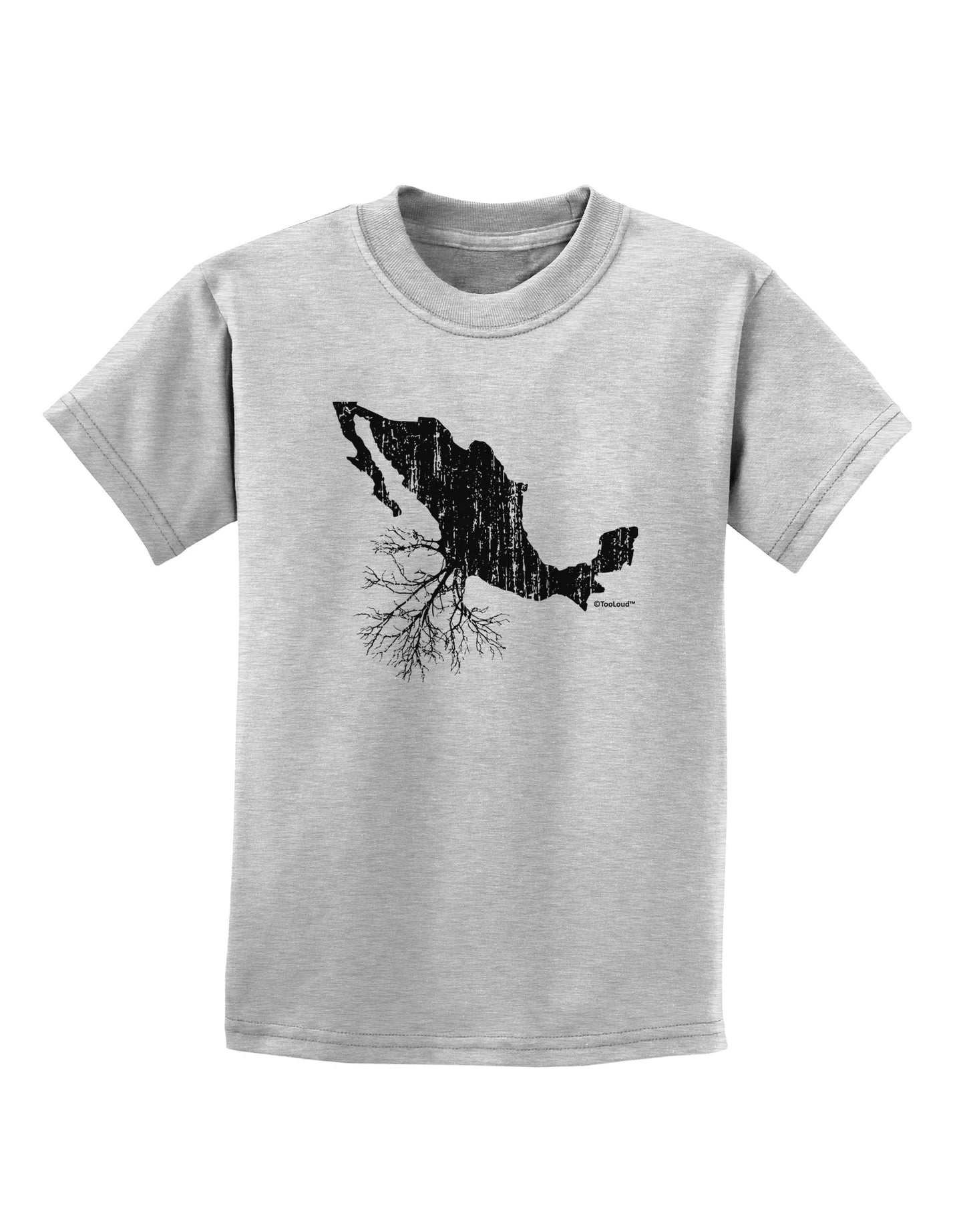 Mexican Roots Design - Distressed Childrens T-Shirt by TooLoud-Childrens T-Shirt-TooLoud-AshGray-X-Small-Davson Sales