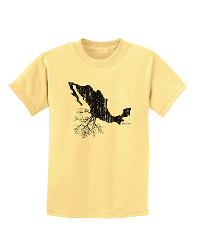 Mexican Roots Design - Distressed Childrens T-Shirt by TooLoud-Childrens T-Shirt-TooLoud-Daffodil-Yellow-X-Small-Davson Sales