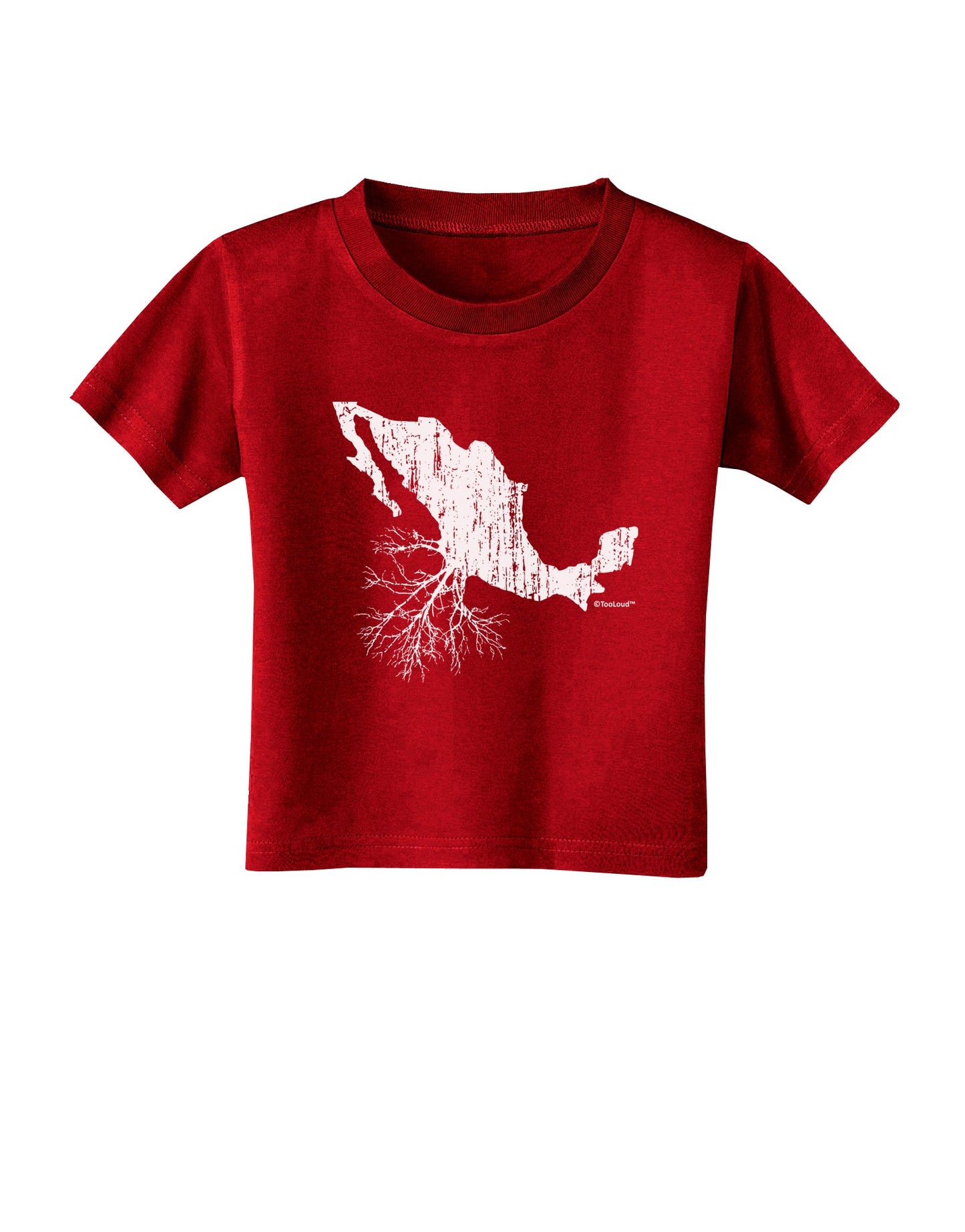 Mexican Roots Design - Distressed Toddler T-Shirt Dark by TooLoud-Toddler T-Shirt-TooLoud-Red-2T-Davson Sales