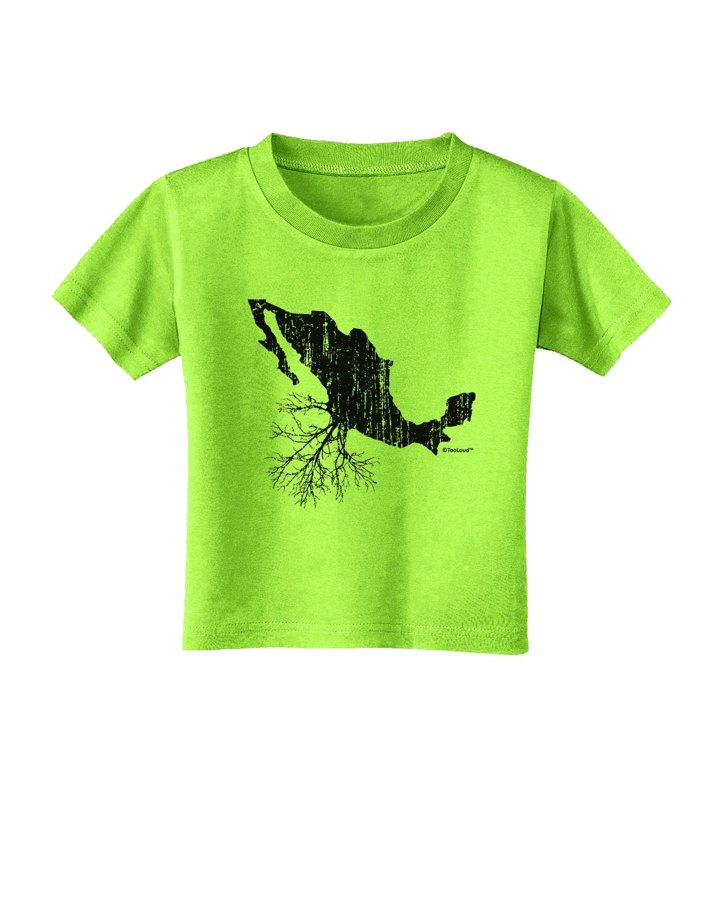 Mexican Roots Design - Distressed Toddler T-Shirt by TooLoud-Toddler T-Shirt-TooLoud-Lime-Green-2T-Davson Sales