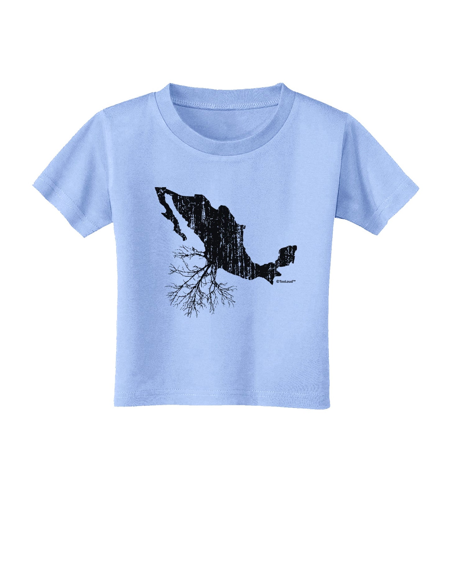 Mexican Roots Design - Distressed Toddler T-Shirt by TooLoud-Toddler T-Shirt-TooLoud-Aquatic-Blue-2T-Davson Sales