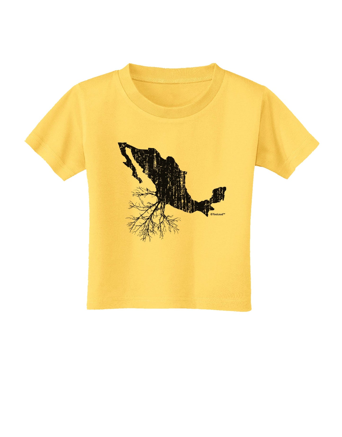 Mexican Roots Design - Distressed Toddler T-Shirt by TooLoud-Toddler T-Shirt-TooLoud-Yellow-2T-Davson Sales