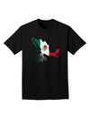 Mexican Roots - Mexico Outline Mexican Flag Adult Dark T-Shirt by TooLoud-Mens T-Shirt-TooLoud-Black-Small-Davson Sales