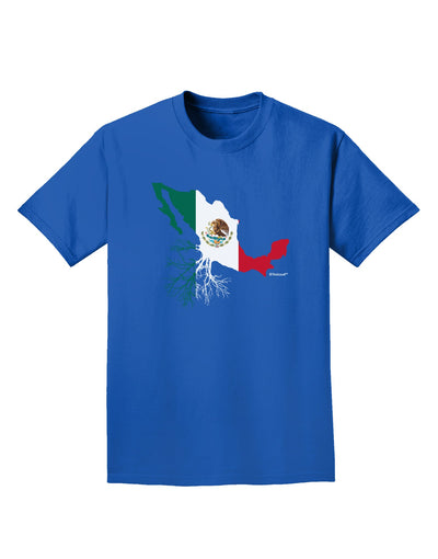 Mexican Roots - Mexico Outline Mexican Flag Adult Dark T-Shirt by TooLoud-Mens T-Shirt-TooLoud-Royal-Blue-Small-Davson Sales