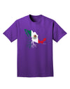 Mexican Roots - Mexico Outline Mexican Flag Adult Dark T-Shirt by TooLoud-Mens T-Shirt-TooLoud-Purple-Small-Davson Sales