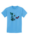 Mexican Roots - Mexico Outline Mexican Flag Childrens T-Shirt by TooLoud-Childrens T-Shirt-TooLoud-Aquatic-Blue-X-Small-Davson Sales