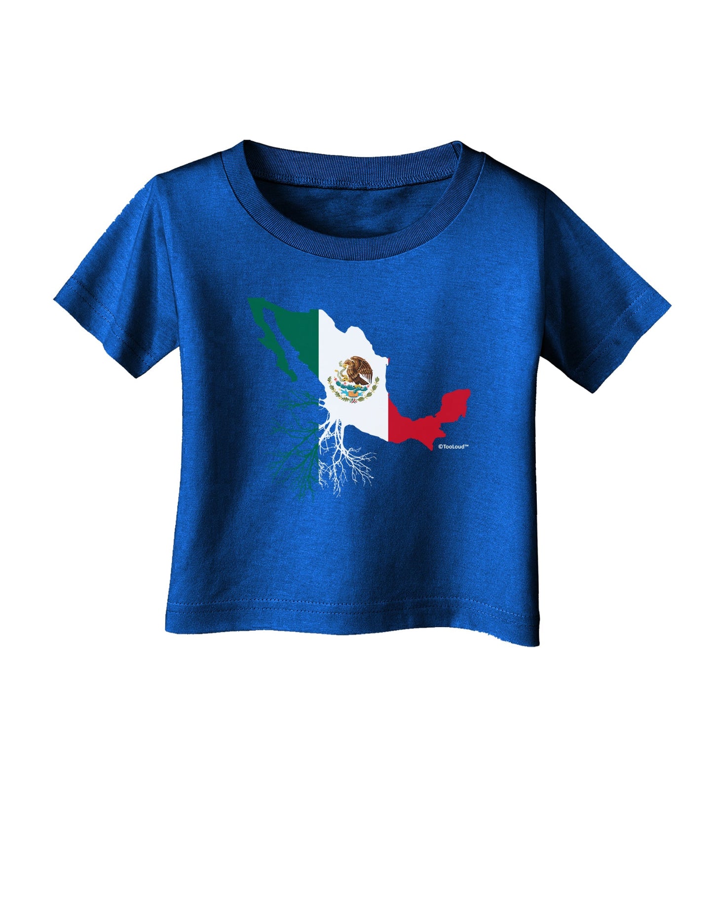 Mexican Roots - Mexico Outline Mexican Flag Infant T-Shirt Dark by TooLoud-Infant T-Shirt-TooLoud-Royal-Blue-06-Months-Davson Sales