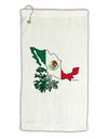 Mexican Roots - Mexico Outline Mexican Flag Micro Terry Gromet Golf Towel 16 x 25 inch by TooLoud-Golf Towel-TooLoud-White-Davson Sales