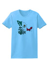 Mexican Roots - Mexico Outline Mexican Flag Womens T-Shirt by TooLoud-Womens T-Shirt-TooLoud-Aquatic-Blue-X-Small-Davson Sales