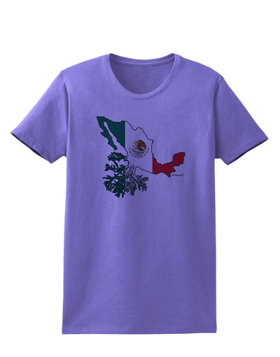 Mexican Roots - Mexico Outline Mexican Flag Womens T-Shirt by TooLoud-Womens T-Shirt-TooLoud-Violet-X-Small-Davson Sales