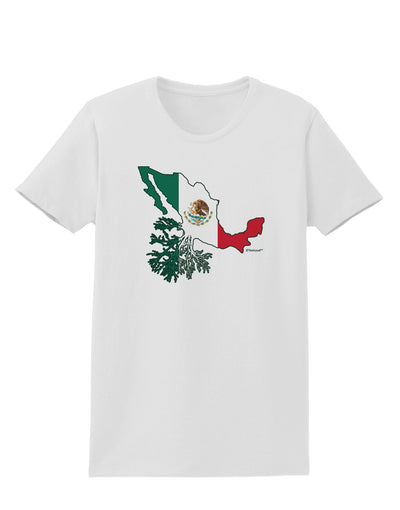 Mexican Roots - Mexico Outline Mexican Flag Womens T-Shirt by TooLoud-Womens T-Shirt-TooLoud-White-X-Small-Davson Sales