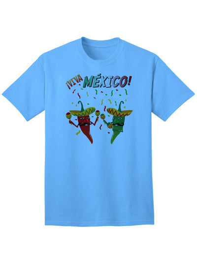 Mexican-inspired Chili Peppers Adult T-Shirt by Viva Mexco-Mens T-shirts-TooLoud-Aquatic-Blue-Small-Davson Sales