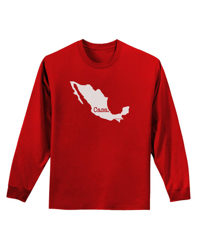 Mexico - Casa - Cinco De Mayo Adult Long Sleeve Dark T-Shirt-TooLoud-Red-Small-Davson Sales