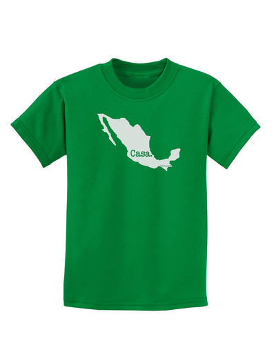 Mexico - Casa - Cinco De Mayo Childrens Dark T-Shirt-Childrens T-Shirt-TooLoud-Kelly-Green-X-Small-Davson Sales