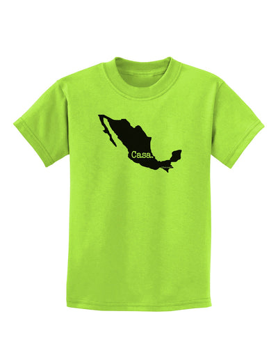 Mexico - Casa - Cinco De Mayo Childrens T-Shirt-Childrens T-Shirt-TooLoud-Lime-Green-X-Small-Davson Sales