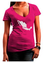Mexico - Casa - Cinco De Mayo Juniors V-Neck Dark T-Shirt-Womens V-Neck T-Shirts-TooLoud-Hot-Pink-Juniors Fitted Small-Davson Sales