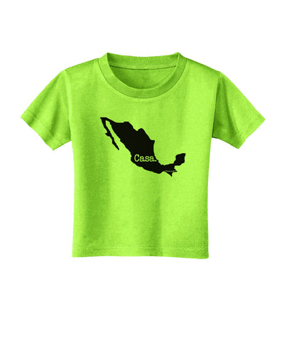 Mexico - Casa - Cinco De Mayo Toddler T-Shirt-Toddler T-Shirt-TooLoud-Lime-Green-2T-Davson Sales