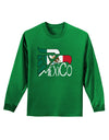 Mexico Eagle Symbol - Mexican Flag - Mexico Adult Long Sleeve Dark T-Shirt by TooLoud-TooLoud-Kelly-Green-Small-Davson Sales