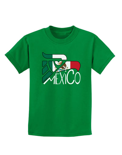 Mexico Eagle Symbol - Mexican Flag - Mexico Childrens Dark T-Shirt by TooLoud-Childrens T-Shirt-TooLoud-Kelly-Green-X-Small-Davson Sales