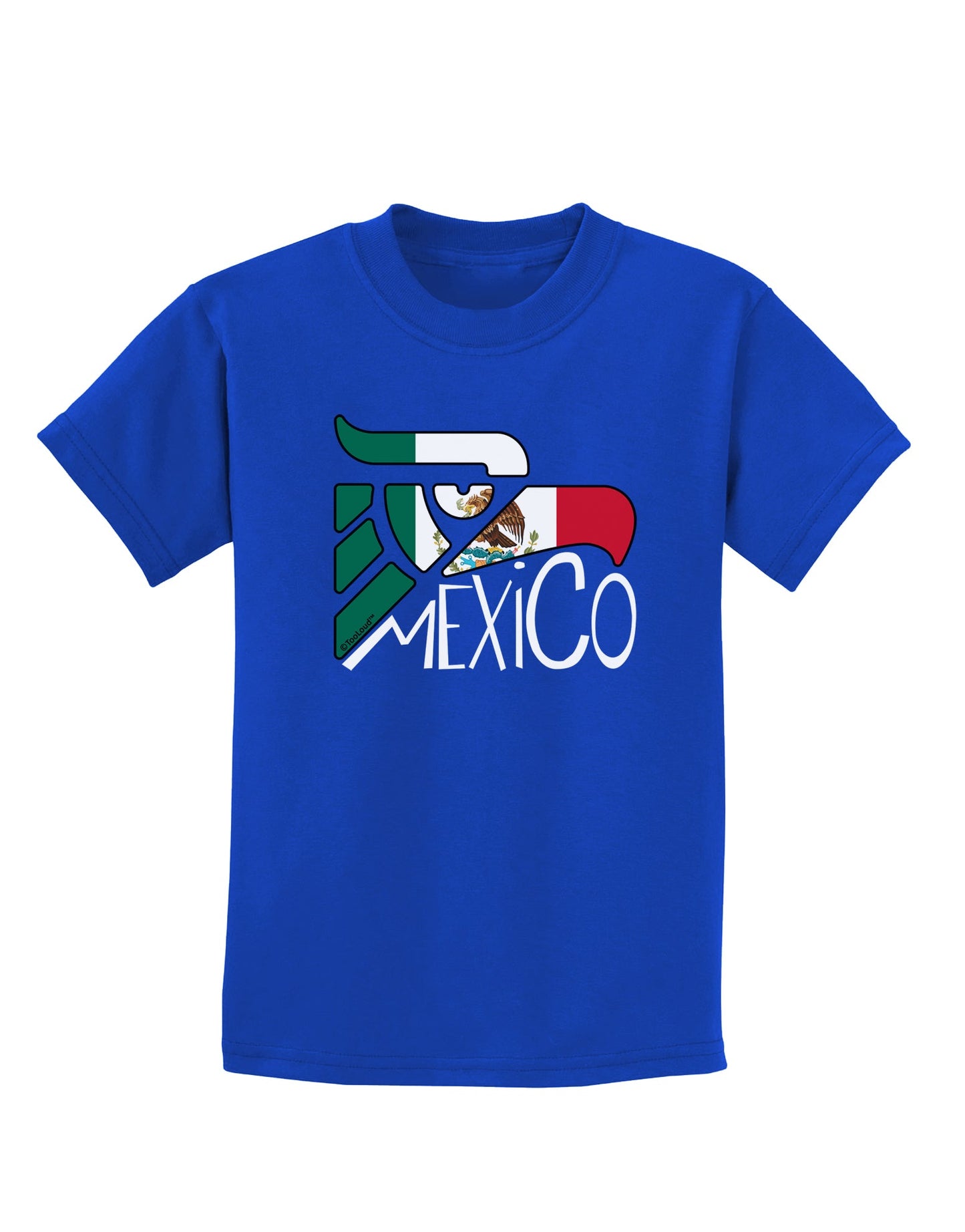 Mexico Eagle Symbol - Mexican Flag - Mexico Childrens Dark T-Shirt by TooLoud-Childrens T-Shirt-TooLoud-Royal-Blue-X-Small-Davson Sales
