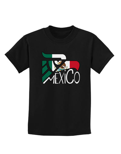 Mexico Eagle Symbol - Mexican Flag - Mexico Childrens Dark T-Shirt by TooLoud-Childrens T-Shirt-TooLoud-Black-X-Small-Davson Sales