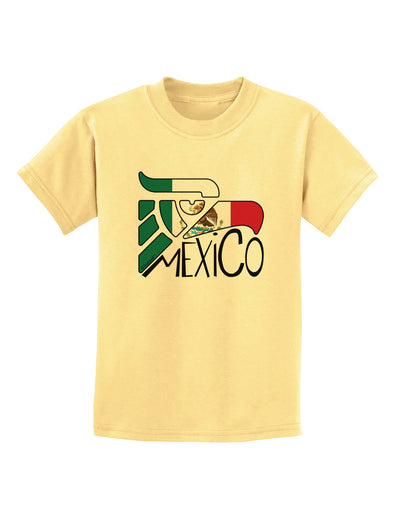 Mexico Eagle Symbol - Mexican Flag - Mexico Childrens T-Shirt by TooLoud-Childrens T-Shirt-TooLoud-Daffodil-Yellow-X-Small-Davson Sales