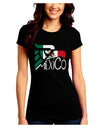 Mexico Eagle Symbol - Mexican Flag - Mexico Juniors Crew Dark T-Shirt by TooLoud-T-Shirts Juniors Tops-TooLoud-Black-Juniors Fitted Small-Davson Sales