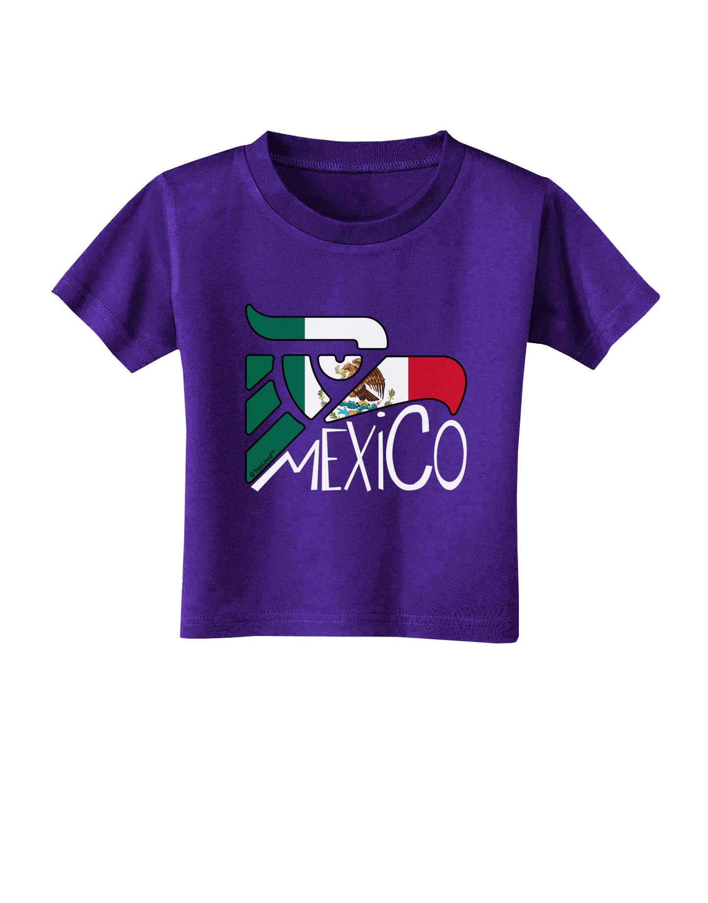 Mexico Eagle Symbol - Mexican Flag - Mexico Toddler T-Shirt Dark by TooLoud-Toddler T-Shirt-TooLoud-Purple-2T-Davson Sales