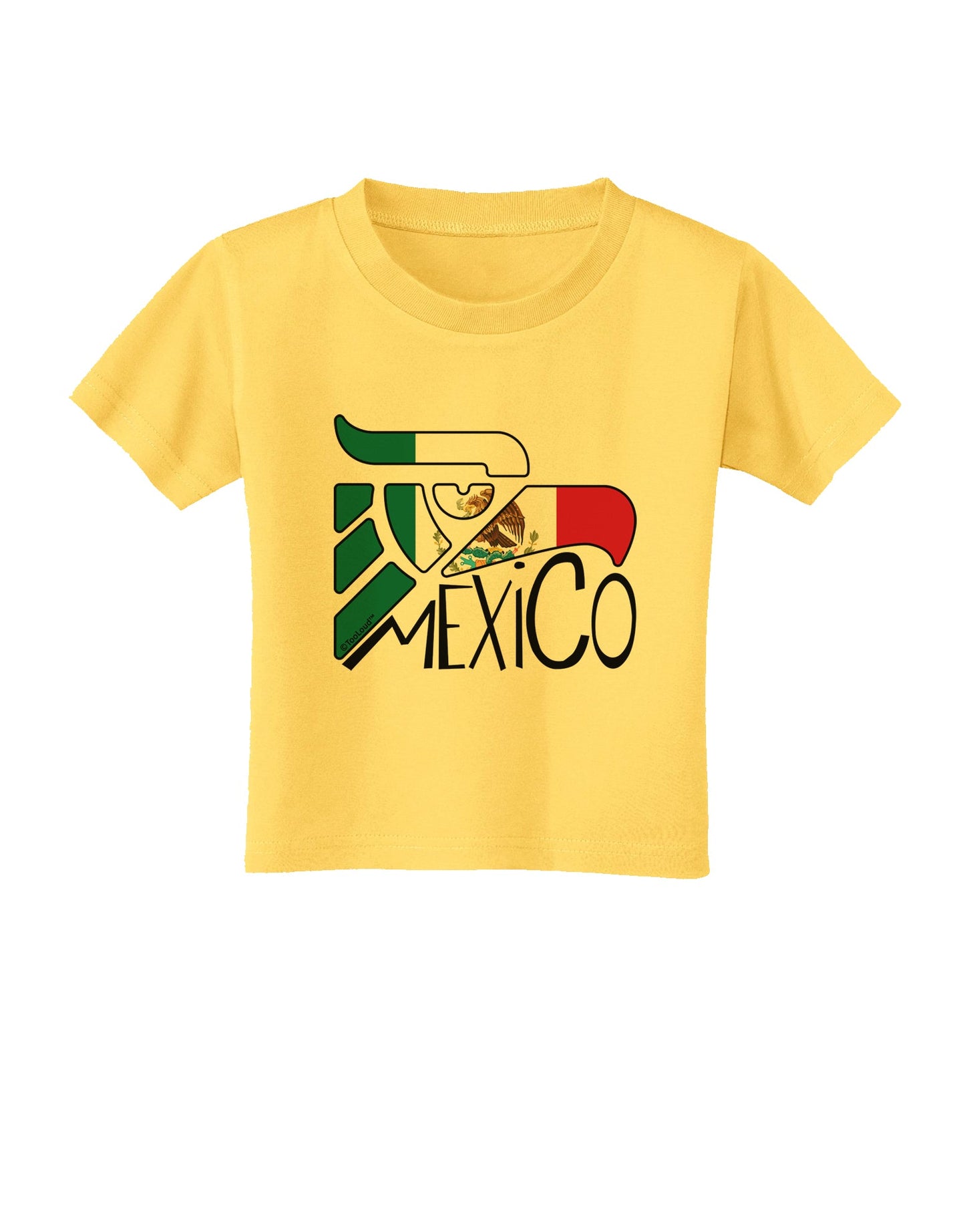 Mexico Eagle Symbol - Mexican Flag - Mexico Toddler T-Shirt by TooLoud-Toddler T-Shirt-TooLoud-Yellow-2T-Davson Sales