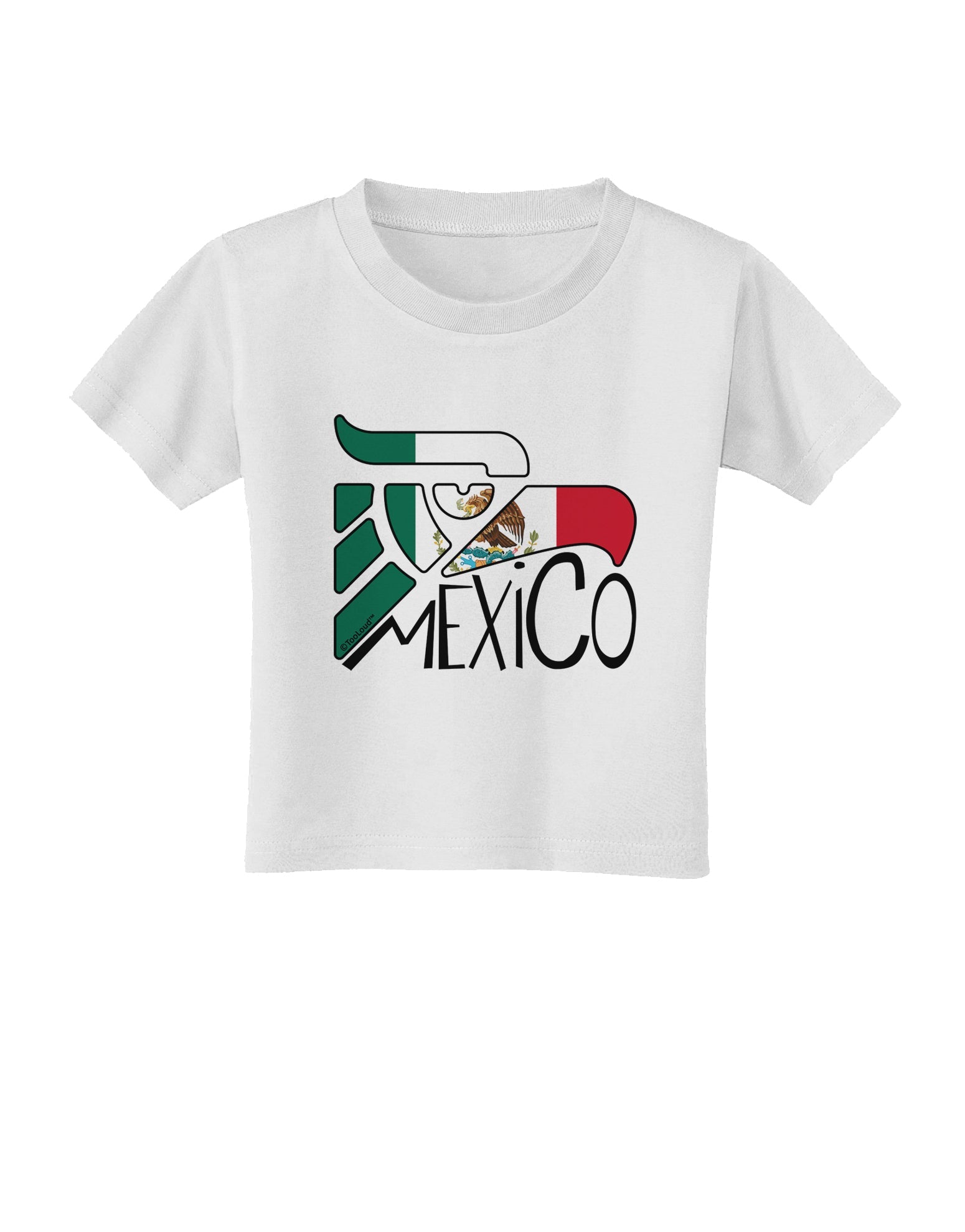 Mexico Eagle Symbol - Mexican Flag - Mexico Toddler T-Shirt by TooLoud-Toddler T-Shirt-TooLoud-White-2T-Davson Sales