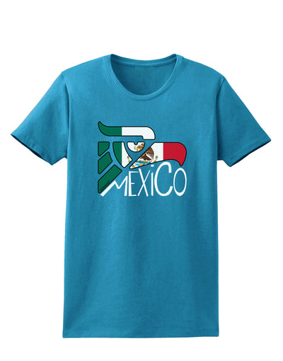 Mexico Eagle Symbol - Mexican Flag - Mexico Womens Dark T-Shirt by TooLoud-Womens T-Shirt-TooLoud-Turquoise-X-Small-Davson Sales