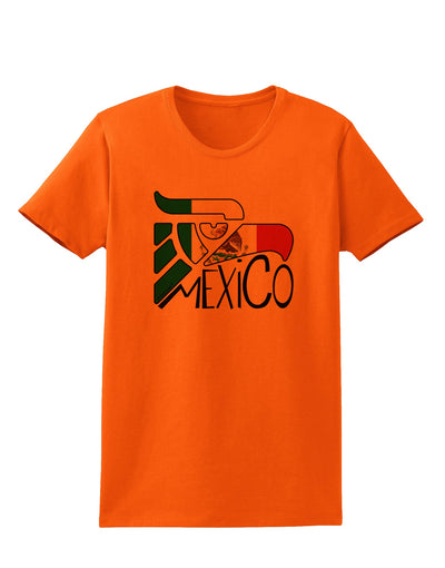 Mexico Eagle Symbol - Mexican Flag - Mexico Womens T-Shirt by TooLoud-Womens T-Shirt-TooLoud-Orange-X-Small-Davson Sales