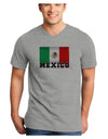 Mexico Flag Adult V-Neck T-shirt-Mens V-Neck T-Shirt-TooLoud-HeatherGray-Small-Davson Sales