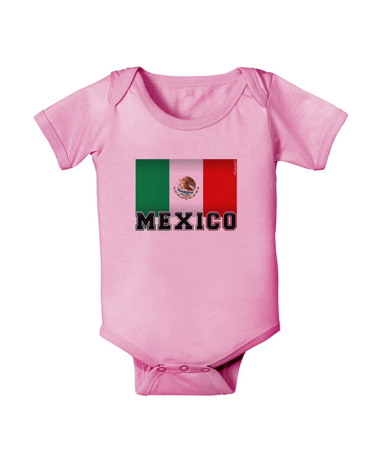 Mexico Flag Baby Romper Bodysuit-Baby Romper-TooLoud-Pink-06-Months-Davson Sales