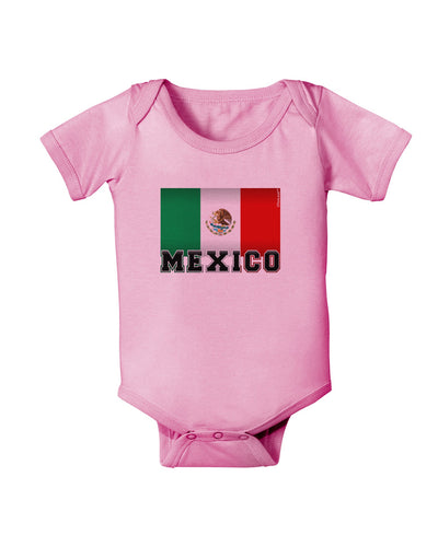 Mexico Flag Baby Romper Bodysuit-Baby Romper-TooLoud-Pink-06-Months-Davson Sales