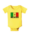 Mexico Flag Baby Romper Bodysuit-Baby Romper-TooLoud-Yellow-06-Months-Davson Sales
