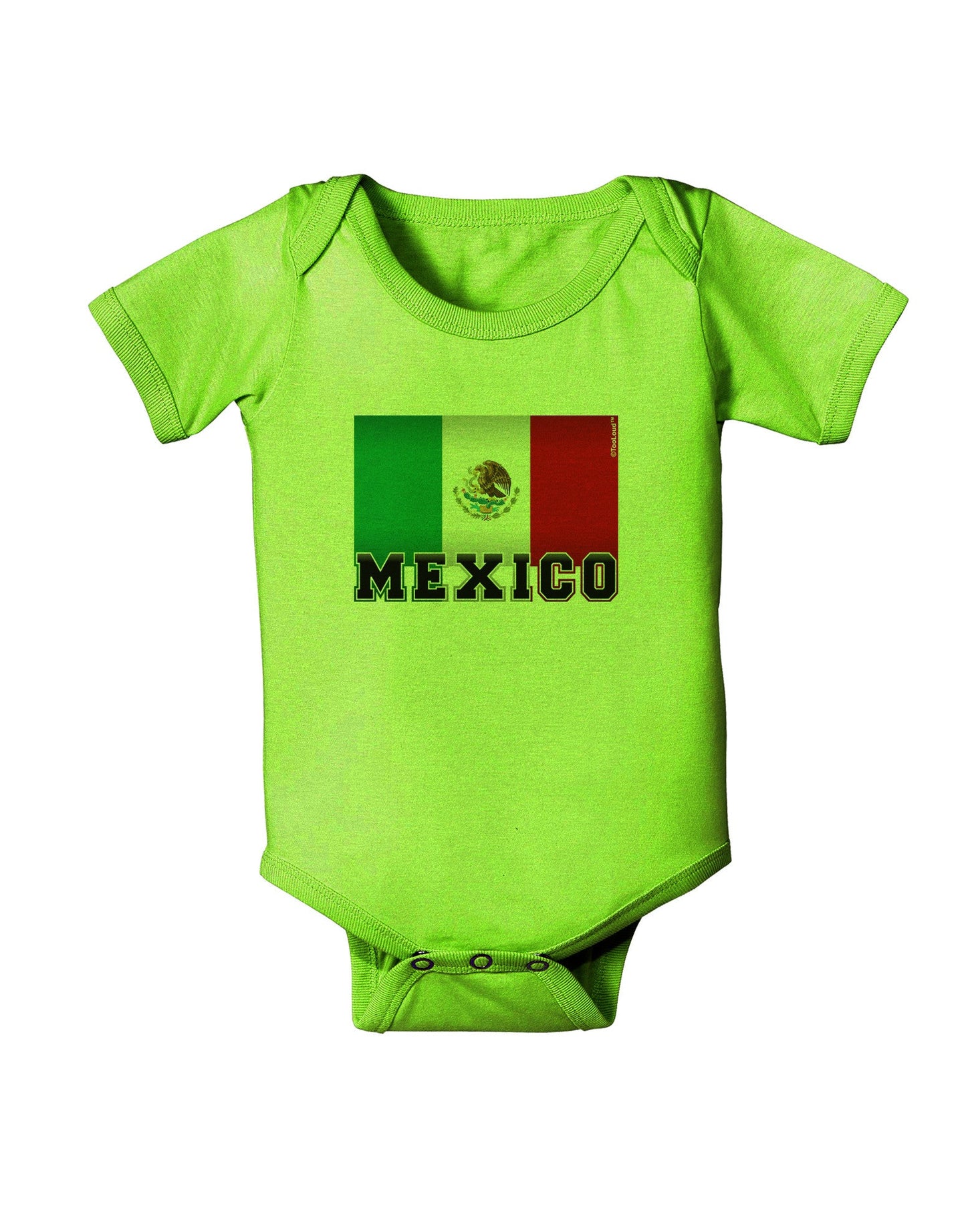 Mexico Flag Baby Romper Bodysuit-Baby Romper-TooLoud-Lime-06-Months-Davson Sales