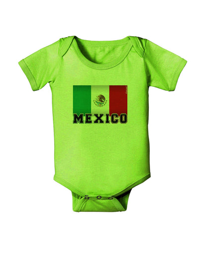 Mexico Flag Baby Romper Bodysuit-Baby Romper-TooLoud-Lime-06-Months-Davson Sales