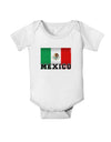 Mexico Flag Baby Romper Bodysuit-Baby Romper-TooLoud-White-06-Months-Davson Sales