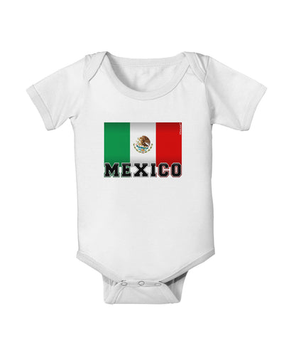 Mexico Flag Baby Romper Bodysuit-Baby Romper-TooLoud-White-06-Months-Davson Sales