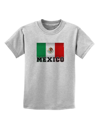 Mexico Flag Childrens T-Shirt-Childrens T-Shirt-TooLoud-AshGray-X-Small-Davson Sales