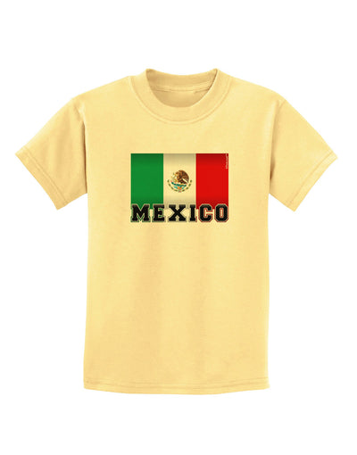 Mexico Flag Childrens T-Shirt-Childrens T-Shirt-TooLoud-Daffodil-Yellow-X-Small-Davson Sales