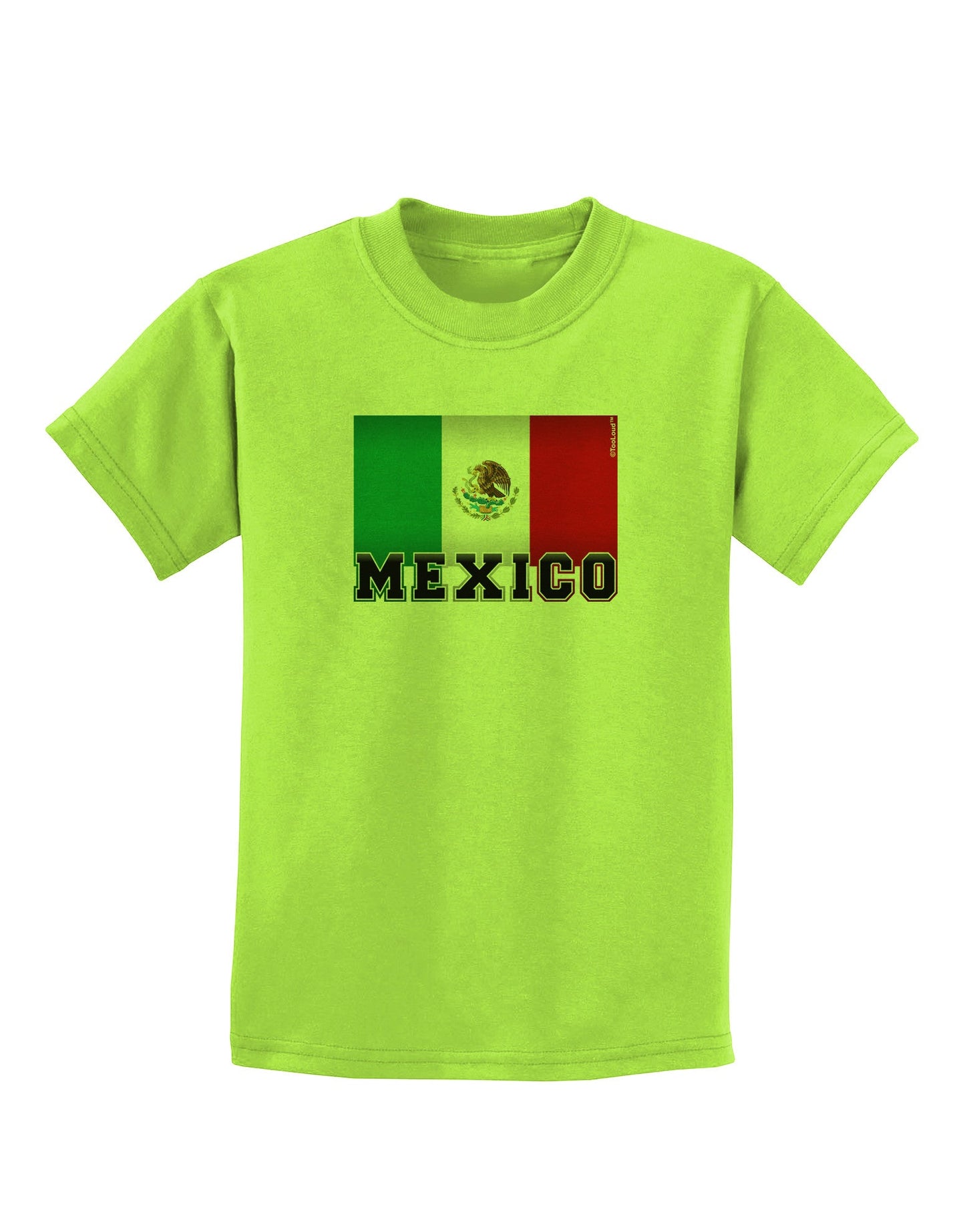 Mexico Flag Childrens T-Shirt-Childrens T-Shirt-TooLoud-Lime-Green-X-Small-Davson Sales