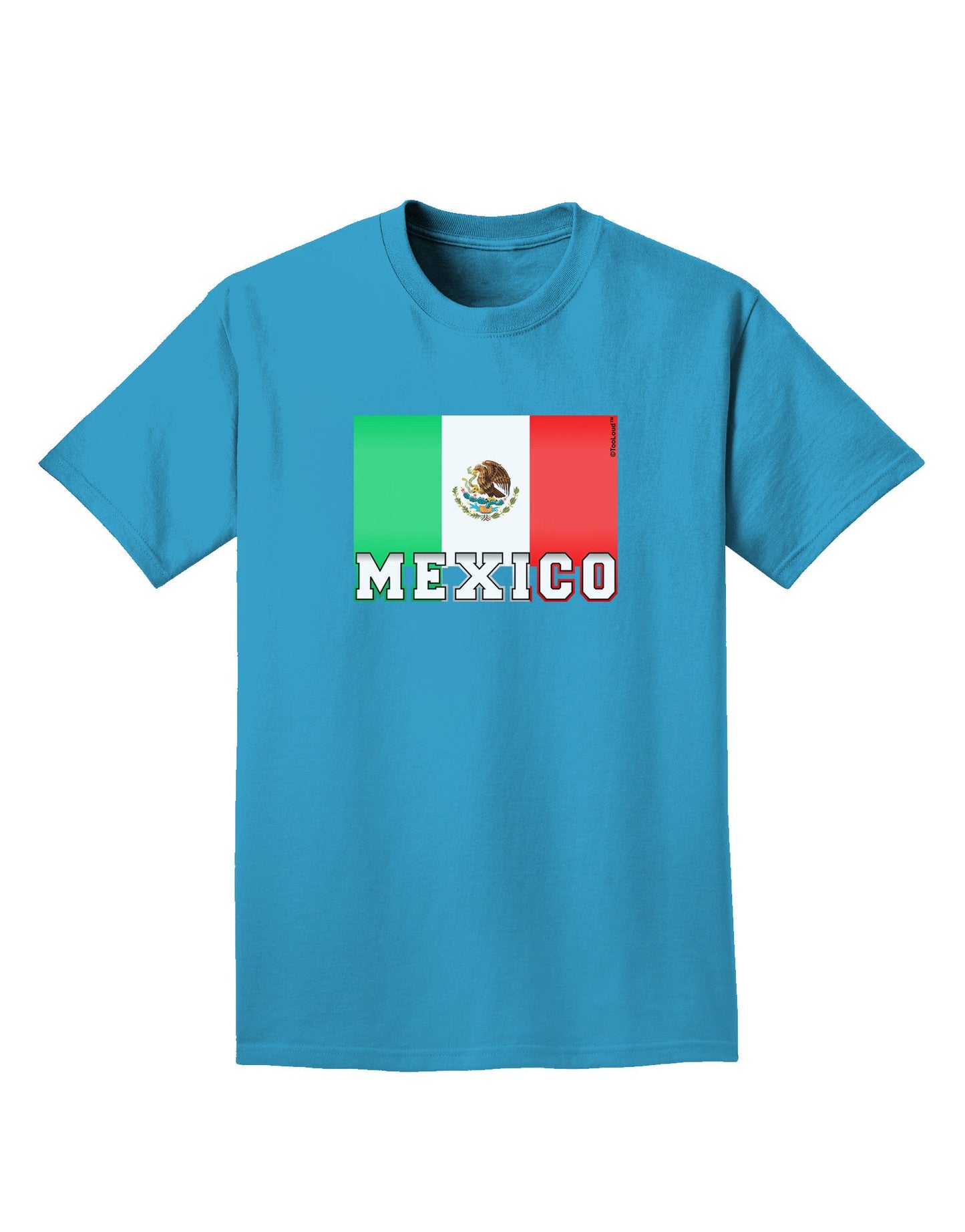 Mexico Flag Dark Adult Dark T-Shirt-Mens T-Shirt-TooLoud-Turquoise-Small-Davson Sales