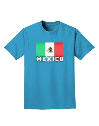 Mexico Flag Dark Adult Dark T-Shirt-Mens T-Shirt-TooLoud-Turquoise-Small-Davson Sales