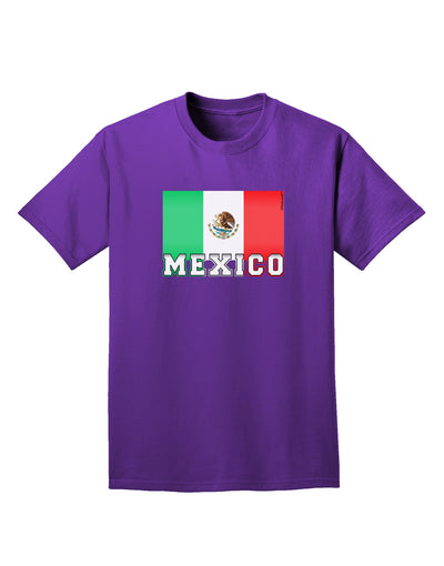 Mexico Flag Dark Adult Dark T-Shirt-Mens T-Shirt-TooLoud-Purple-Small-Davson Sales