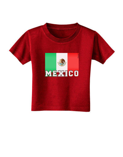 Mexico Flag Dark Toddler T-Shirt Dark-Toddler T-Shirt-TooLoud-Red-2T-Davson Sales